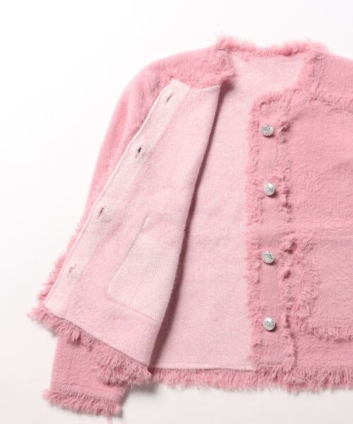 MAISON DE THERESE（メゾン ド テレーズ）の「可愛いニットジャケット（テーラードジャケット・レディース・ピンク/パープル/アイボリー/ブルー・M）」の21枚目の写真