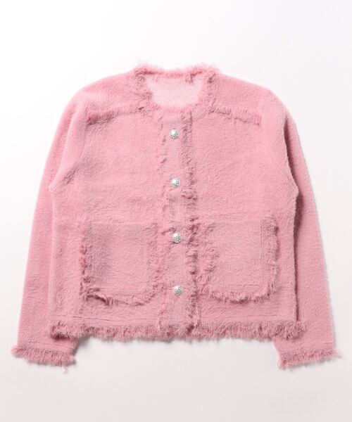 MAISON DE THERESE（メゾン ド テレーズ）の「可愛いニットジャケット（テーラードジャケット・レディース・ピンク/パープル/アイボリー/ブルー・M）」の19枚目の写真