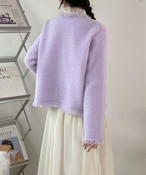 MAISON DE THERESE（メゾン ド テレーズ）の「可愛いニットジャケット（テーラードジャケット・レディース・ピンク/パープル/アイボリー/ブルー・M）」の18枚目の写真