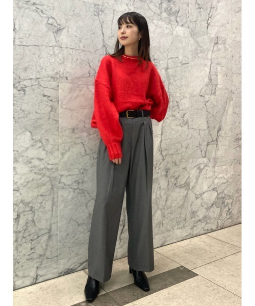 Mila Owen（ミラオーウェン）の「ローウエスト２タックダンディパンツ（スラックス・レディース・ストライプ/グレー/アイボリー・0/1）」の22枚目の写真