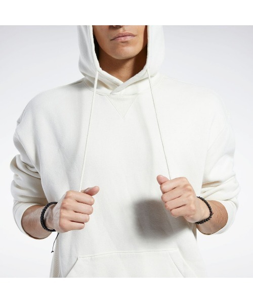 Reebok（リーボック）の「フーディー / CL ND HOODIE（パーカー・メンズ・ライトグレー/ホワイト・LARGE/MEDIUM/SMALL/XX-LARGE/X-LARGE/X-SMALL）」の4枚目の写真