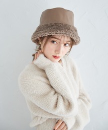 tocco closet（トッコ　クローゼット）の「フェイクレザー×ファーバケットハット（ハット）」