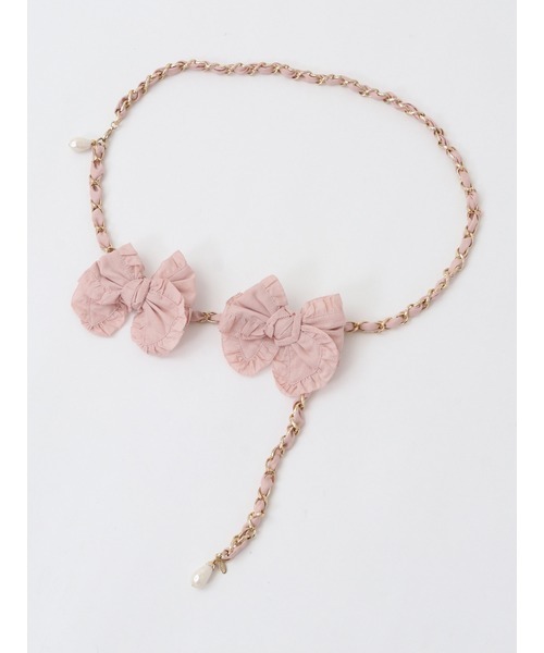 リボンモチーフ使いチェーンベルト