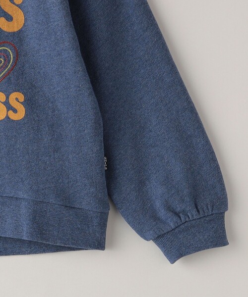 SHIPS（シップス）の「SHIPS KIDS:130～140cm / ガーゼ 裏毛 メッセージ スウェット（Tシャツ/カットソー・キッズ・ブルー/ライトグレー・LARGE）」の5枚目の写真