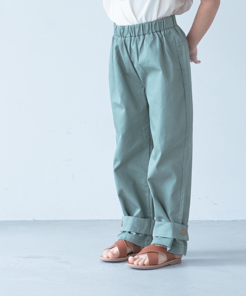 pairmanon（ペアマノン）の「テーパード裾デザインロングパンツ（その他パンツ・キッズ・ベージュ/ネイビー/ライトグリーン/アイボリー・100/110/120/130/140/150/90）」の3枚目の写真