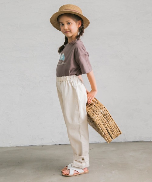 pairmanon（ペアマノン）の「テーパード裾デザインロングパンツ（その他パンツ・キッズ・ベージュ/ネイビー/ライトグリーン/アイボリー・100/110/120/130/140/150/90）」の6枚目の写真