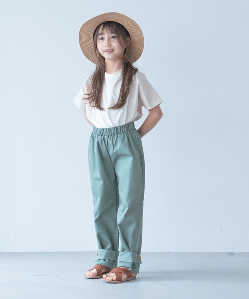 pairmanon（ペアマノン）の「テーパード裾デザインロングパンツ（その他パンツ・キッズ・ベージュ/ネイビー/ライトグリーン/アイボリー・100/110/120/130/140/150/90）」の10枚目の写真