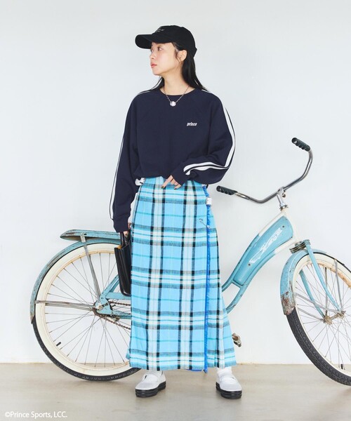 FREAK'S STORE(フリークスストア)の「prince/プリンス prince トラックプルオーバー/ラインスウェット(スウェット・レディース・オフホワイト/ライトグレー/グリーン/ネイビー・フリ-)」の12枚目の写真