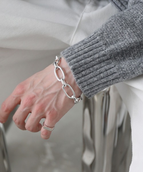 JOEN（ジョエン）の「【SILVER925コーティング】ビッグチェーンアンカーブレスレット（ブレスレット・メンズ・シルバー・FREE）」の3枚目の写真