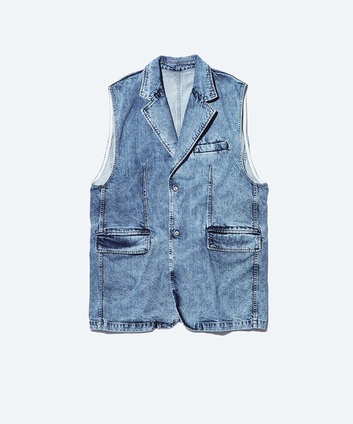 TOGA PULLA/トーガプルラ】Denim sleeveless jacket/デニムスリーブ
