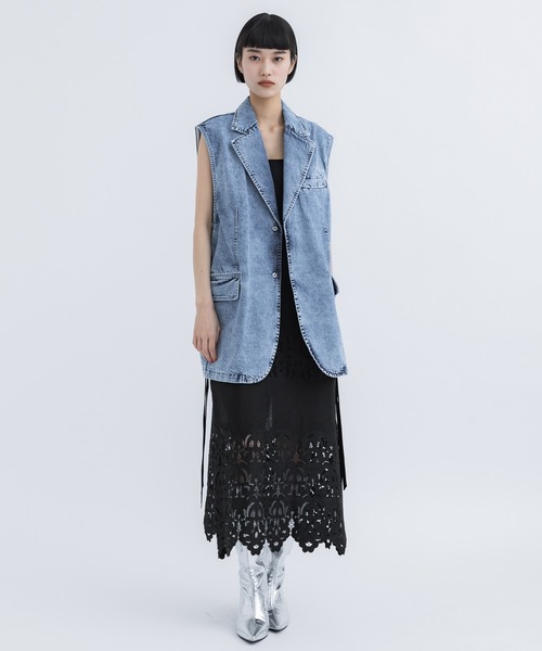 TOGA PULLA/トーガプルラ】Denim sleeveless jacket/デニムスリーブ