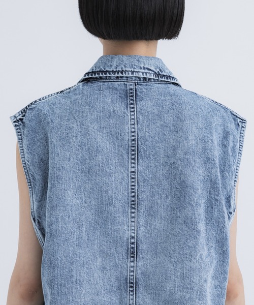 TOGA(トーガ)の「【TOGA PULLA/トーガプルラ】Denim sleeveless jacket/デニムスリーブレスジャケット(ベスト・レディース・ライトブルー・M)」の5枚目の写真