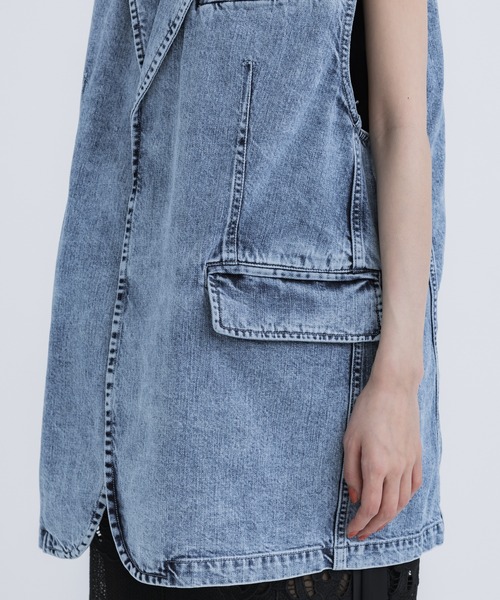 TOGA(トーガ)の「【TOGA PULLA/トーガプルラ】Denim sleeveless jacket/デニムスリーブレスジャケット(ベスト・レディース・ライトブルー・M)」の10枚目の写真