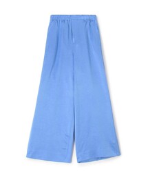 コットンシルクリンクルサテン ワイドパンツ