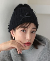 DONOBAN | リボン付ニット帽(ニットキャップ/ビーニー)