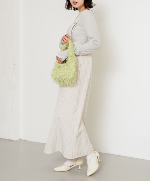 SENSE OF PLACE by URBAN RESEARCH（センスオブプレイスバイアーバンリサーチ）の「ジップデザインジャンパースカート（ワンピース・レディース・チャコールグレー/ブラック/ベージュ/ホワイト系その他・ONE/S）」の7枚目の写真