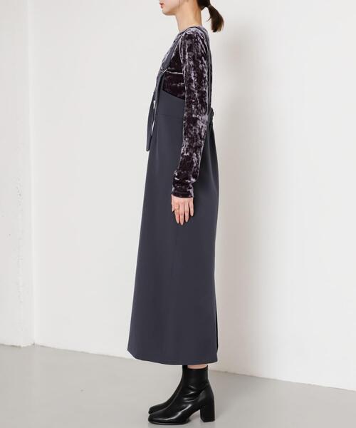 SENSE OF PLACE by URBAN RESEARCH(センスオブプレイスバイアーバンリサーチ)の「ジップデザインジャンパースカート(ワンピース・レディース・チャコールグレー/ブラック/ベージュ/ホワイト系その他・ONE/S)」の9枚目の写真