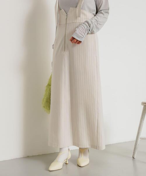 SENSE OF PLACE by URBAN RESEARCH(センスオブプレイスバイアーバンリサーチ)の「ジップデザインジャンパースカート(ワンピース・レディース・チャコールグレー/ブラック/ベージュ/ホワイト系その他・ONE/S)」の5枚目の写真