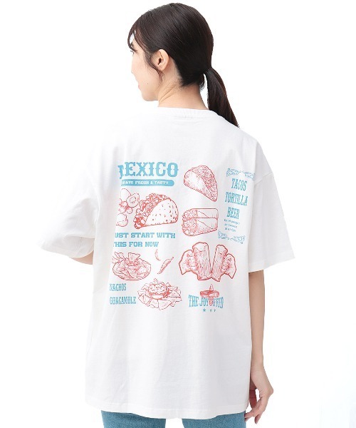 チチカカ（チチカカ）の「USAコットン メキシコフードプリントＴシャツ【ユニセックス】（Tシャツ/カットソー・メンズ・ホワイト/ブラック/その他1・LARGE/MEDIUM）」の8枚目の写真