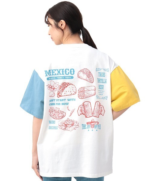 チチカカ（チチカカ）の「USAコットン メキシコフードプリントＴシャツ【ユニセックス】（Tシャツ/カットソー・メンズ・ホワイト/ブラック/その他1・LARGE/MEDIUM）」の10枚目の写真