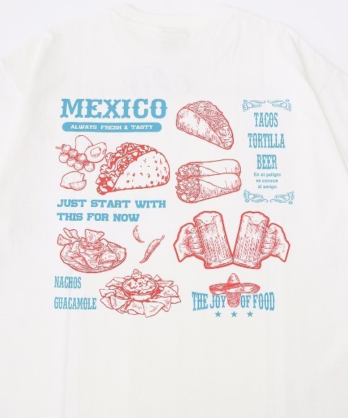 チチカカ（チチカカ）の「USAコットン メキシコフードプリントＴシャツ【ユニセックス】（Tシャツ/カットソー・メンズ・ホワイト/ブラック/その他1・LARGE/MEDIUM）」の13枚目の写真