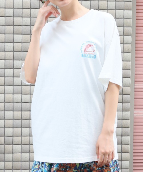 チチカカ（チチカカ）の「USAコットン メキシコフードプリントＴシャツ【ユニセックス】（Tシャツ/カットソー・メンズ・ホワイト/ブラック/その他1・LARGE/MEDIUM）」の22枚目の写真