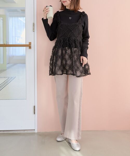 MAJESTIC LEGON（マジェスティックレゴン）の「アソートチュールキャミ（その他トップス・レディース・ブラック系その他/グレー/ホワイト系その他2・MEDIUM）」の10枚目の写真