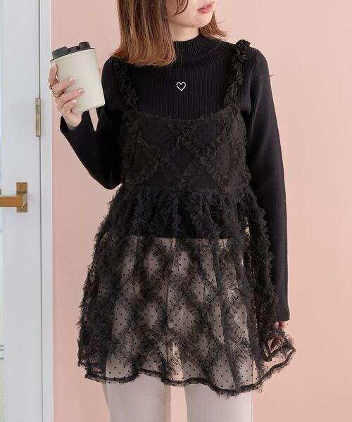 MAJESTIC LEGON（マジェスティックレゴン）の「アソートチュールキャミ（その他トップス・レディース・ブラック系その他/グレー/ホワイト系その他2・MEDIUM）」の20枚目の写真