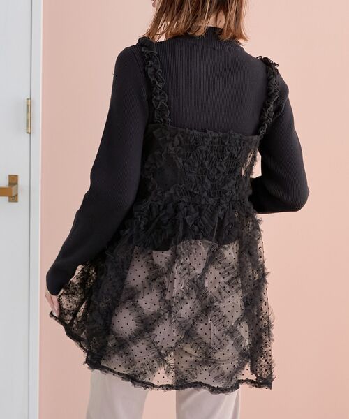 MAJESTIC LEGON（マジェスティックレゴン）の「アソートチュールキャミ（その他トップス・レディース・ブラック系その他/グレー/ホワイト系その他2・MEDIUM）」の19枚目の写真