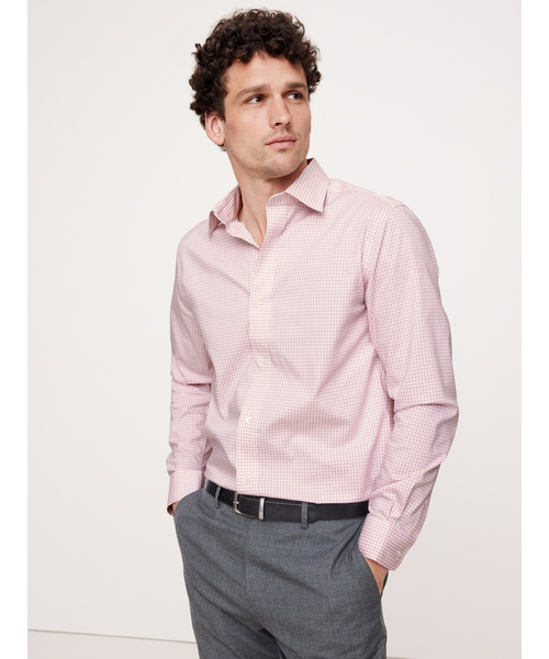 Banana Republic（バナナリパブリック）の「スタンダード リンクルレジスタント ドレスシャツ（シャツ/ブラウス・メンズ・ブルー/ブラック/ホワイト系その他/ホワイト×ネイビー/ライトグレー/ピンク/ライトブルー/ブルー系その他4・XL/L/S/M）」の8枚目の写真