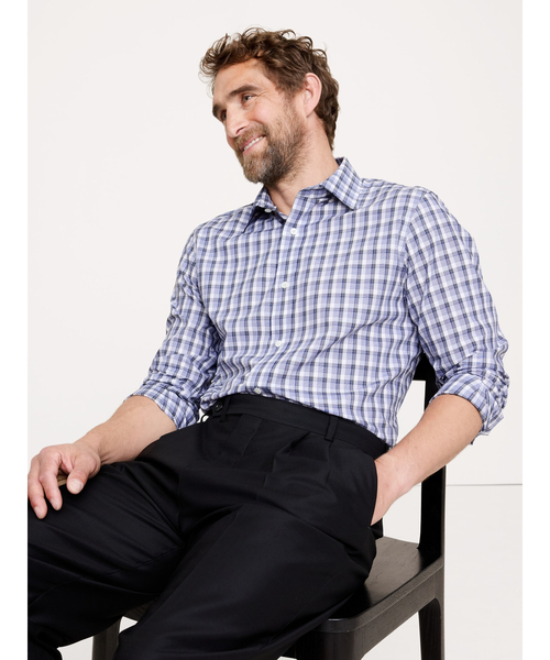 Banana Republic（バナナリパブリック）の「スタンダード リンクルレジスタント ドレスシャツ（シャツ/ブラウス・メンズ・ブルー/ブラック/ホワイト系その他/ホワイト×ネイビー/ライトグレー/ピンク/ライトブルー/ブルー系その他4・XL/L/S/M）」の7枚目の写真