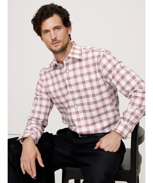 Banana Republic(バナナリパブリック)の「スタンダード リンクルレジスタント ドレスシャツ(シャツ/ブラウス・メンズ・ブルー/ブラック/ホワイト系その他/ホワイト×ネイビー/ライトグレー/ピンク/ライトブルー/ブルー系その他4/ナチュラル/ブルー系その他3/マルチ・XL/L/S/M)」の11枚目の写真