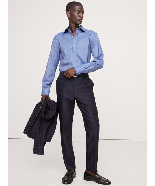 Banana Republic（バナナリパブリック）の「スタンダード リンクルレジスタント ドレスシャツ（シャツ/ブラウス・メンズ・ブルー/ブラック/ホワイト系その他/ホワイト×ネイビー/ライトグレー/ピンク/ライトブルー/ブルー系その他4・XL/L/S/M）」の22枚目の写真