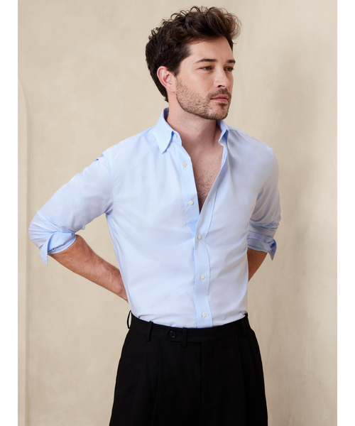 Banana Republic(バナナリパブリック)の「スタンダード リンクルレジスタント ドレスシャツ(シャツ/ブラウス・メンズ・ブルー/ブラック/ホワイト系その他/ホワイト×ネイビー/ライトグレー/ピンク/ライトブルー/ブルー系その他4/ナチュラル/ブルー系その他3/マルチ・XL/L/S/M)」の17枚目の写真