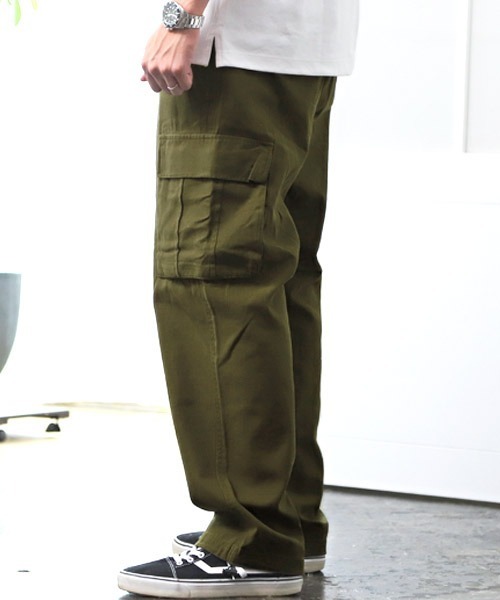 LUXSTYLE(ラグスタイル)の「ツイルカーゴパンツ(カーゴパンツ・メンズ・カーキ/ベージュ/ブラック・M/L/XL)」の5枚目の写真