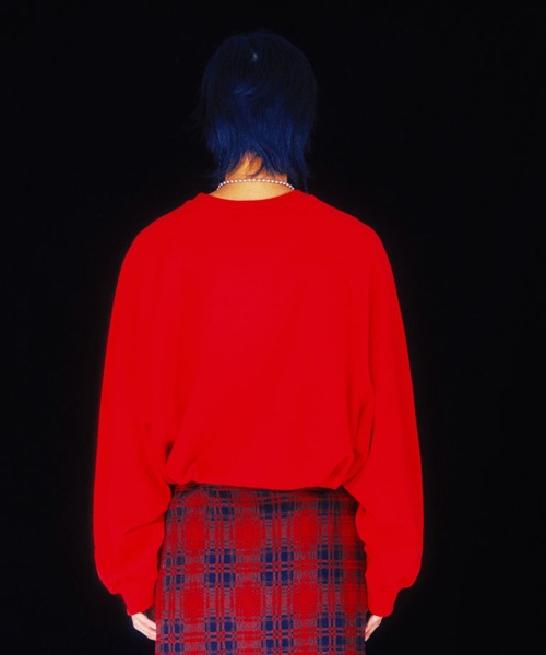 NICE GHOST CLUB(ナイスゴーストクラブ)の「A'GEM/9 × .kom『NICE GHOST CLUB/ナイスゴーストクラブ』 PRINCESS SWEATSHIRTS/プリンセスデザイン プルオーバー スウェット(スウェット・メンズ・ブラック/レッド・L/M)」の12枚目の写真