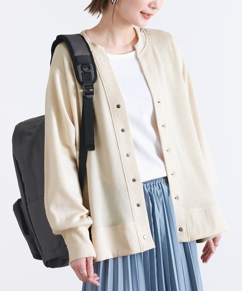 n'OrLABEL（ノアールレーベル）の「【廃盤】『カットソーVネックカーディガン』（カーディガン/ボレロ・レディース・ブラック/オフホワイト/ブルー・FREE）」の10枚目の写真