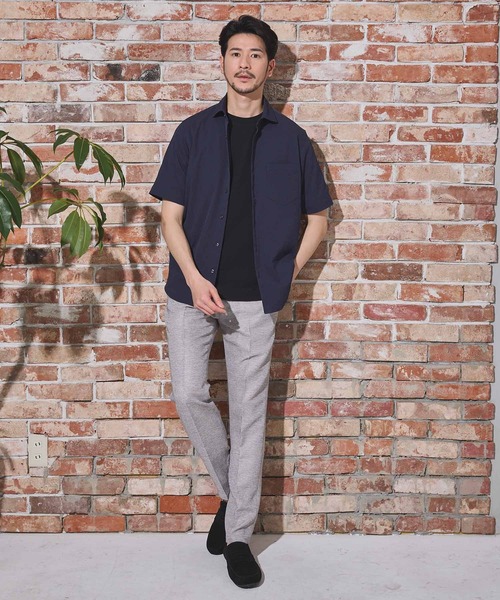 UNION STATION（ユニオンステーション）の「ワッシャーワイドカラー半袖シャツ（シャツ/ブラウス・メンズ・イエロー/ダークブルー/ネイビー/オフホワイト・M/L/LL）」の11枚目の写真