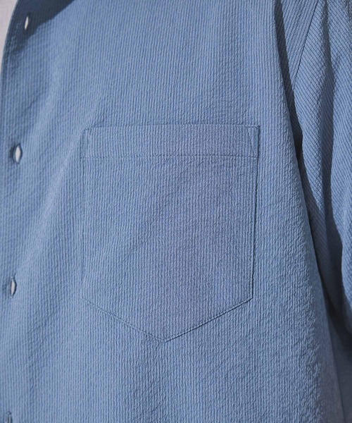 UNION STATION（ユニオンステーション）の「ワッシャーワイドカラー半袖シャツ（シャツ/ブラウス・メンズ・イエロー/ダークブルー/ネイビー/オフホワイト・M/L/LL）」の15枚目の写真