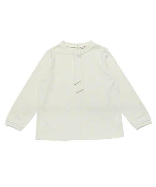 TOKYO SHIRTS(トウキョウシャツ)の「ボウタイバー付き 長袖ブラウス(シャツ/ブラウス・レディース・アイボリー/ブラック/オフホワイト・L/M)」の3枚目の写真
