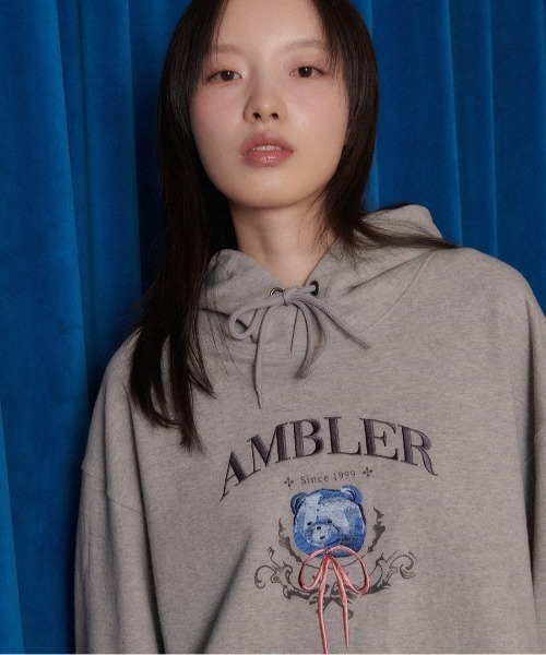 A'GEM/9 × .kom 『AMBLER/アンブラー』 Blue ribbon bearoverfit foodie /リボンブルーベア ...