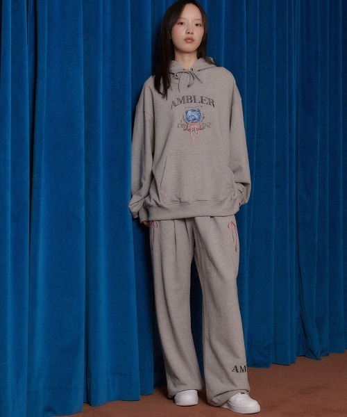 【セール】A'GEM/9 × .kom 『AMBLER/アンブラー』 Blue ribbon bearoverfit foodie /リボン ...