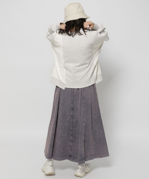 niko and...（ニコアンド）の「2WAYハギハギ裏毛プルオーバー（スウェット・レディース・イエロー/ライトグレー/チャコール/ブルー・SHORT/TALL）」の6枚目の写真