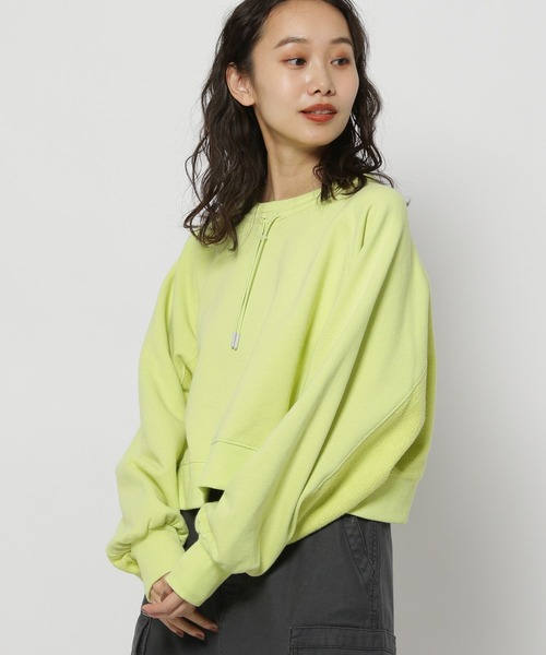 niko and...（ニコアンド）の「2WAYハギハギ裏毛プルオーバー（スウェット・レディース・イエロー/ライトグレー/チャコール/ブルー・SHORT/TALL）」の13枚目の写真