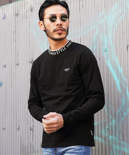 LUXE/R（ラグジュ）の「リブジャガード モックネック ロンT（Tシャツ/カットソー・メンズ・ホワイト/ブラック・MEDIUM/LARGE/X-LARGE）」の2枚目の写真