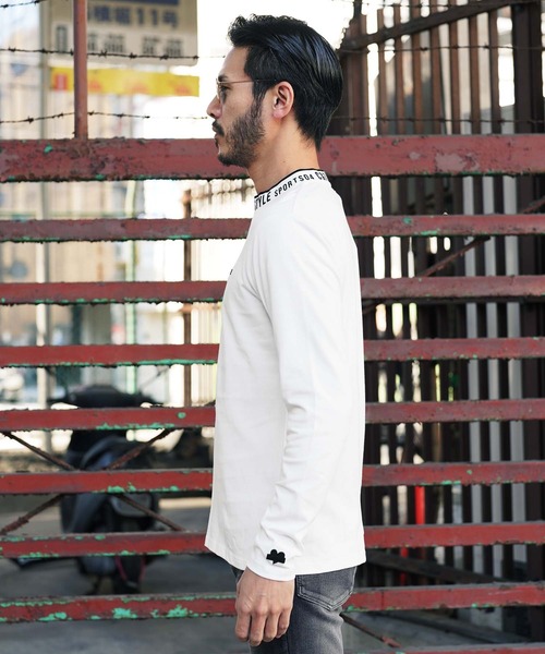 LUXE/R（ラグジュ）の「リブジャガード モックネック ロンT（Tシャツ/カットソー・メンズ・ホワイト/ブラック・MEDIUM/LARGE/X-LARGE）」の13枚目の写真