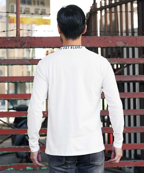 LUXE/R（ラグジュ）の「リブジャガード モックネック ロンT（Tシャツ/カットソー・メンズ・ホワイト/ブラック・MEDIUM/LARGE/X-LARGE）」の12枚目の写真