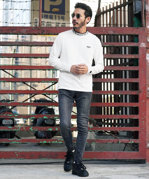 LUXE/R（ラグジュ）の「リブジャガード モックネック ロンT（Tシャツ/カットソー・メンズ・ホワイト/ブラック・MEDIUM/LARGE/X-LARGE）」の6枚目の写真