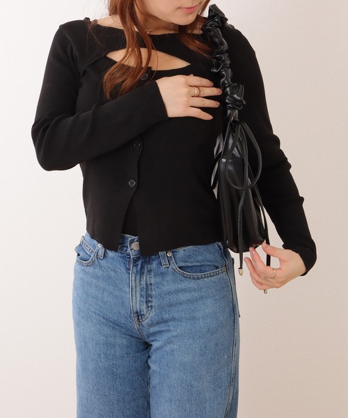 Lace Ladies(レースレディース)の「シュシュ ハンドル ショルダー バッグ(ショルダーバッグ・レディース・アイボリー/ブラック・FREE)」の13枚目の写真