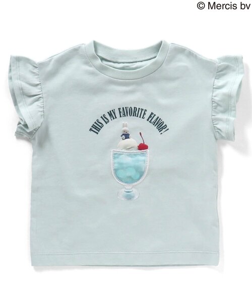 Miffy（ ミッフィー）の「miffyコラボクリームソーダモチーフTシャツ（Tシャツ/カットソー・キッズ・ミント/オフホワイト/ベビーピンク・80/90/95/100/110/120/130/140）」の11枚目の写真
